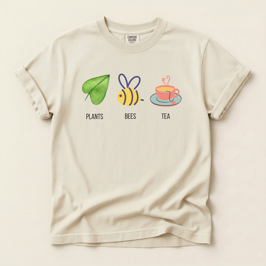Plants Bees Teacup Premium Tee