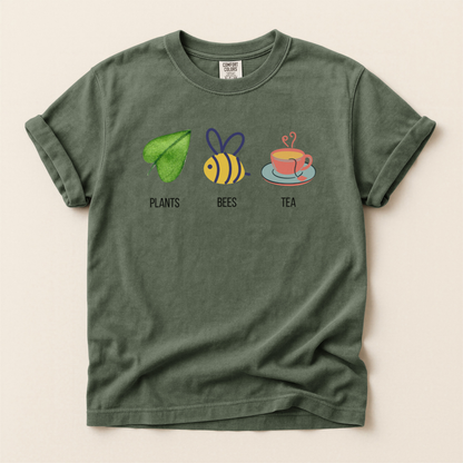 Plants Bees Teacup Premium Tee