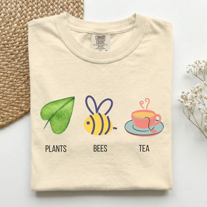 Plants Bees Teacup Premium Tee