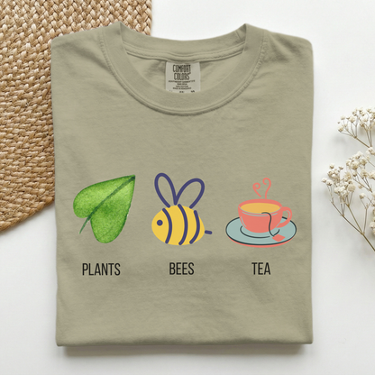Plants Bees Teacup Premium Tee