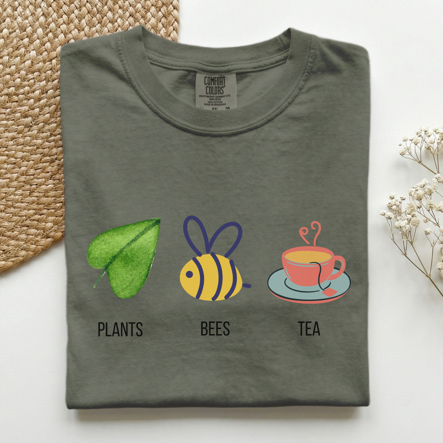 Plants Bees Teacup Premium Tee