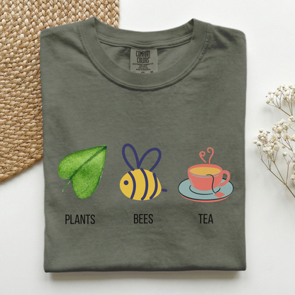 Plants Bees Teacup Premium Tee