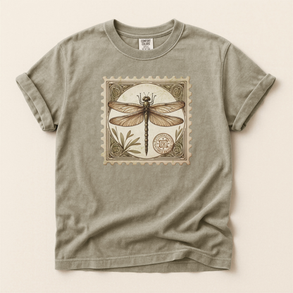 Dragonfly Stamp Brown Premium Tee