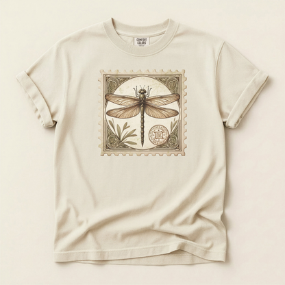 Dragonfly Stamp Brown Premium Tee