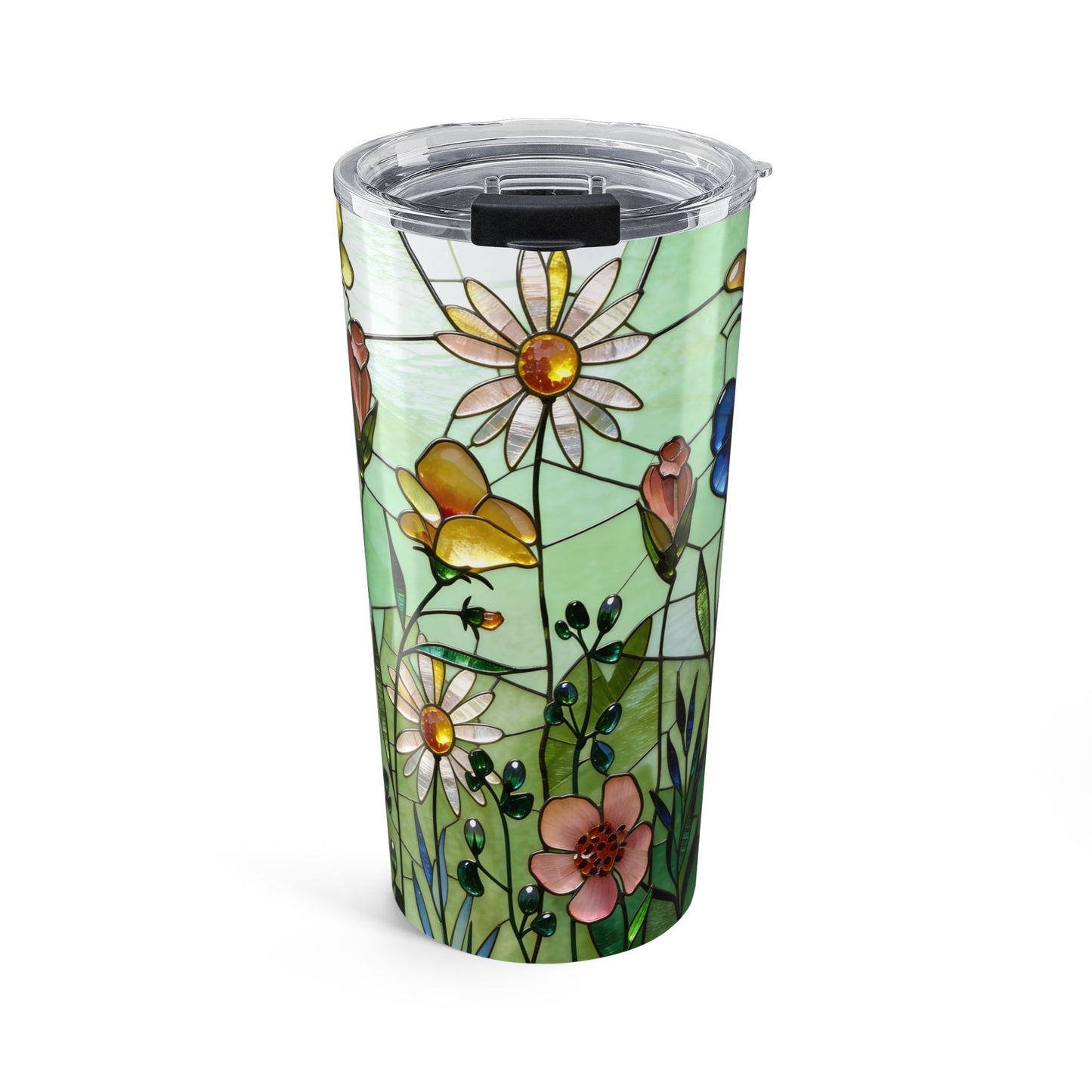 Wildflower Stained Glass Style 20oz Tumbler