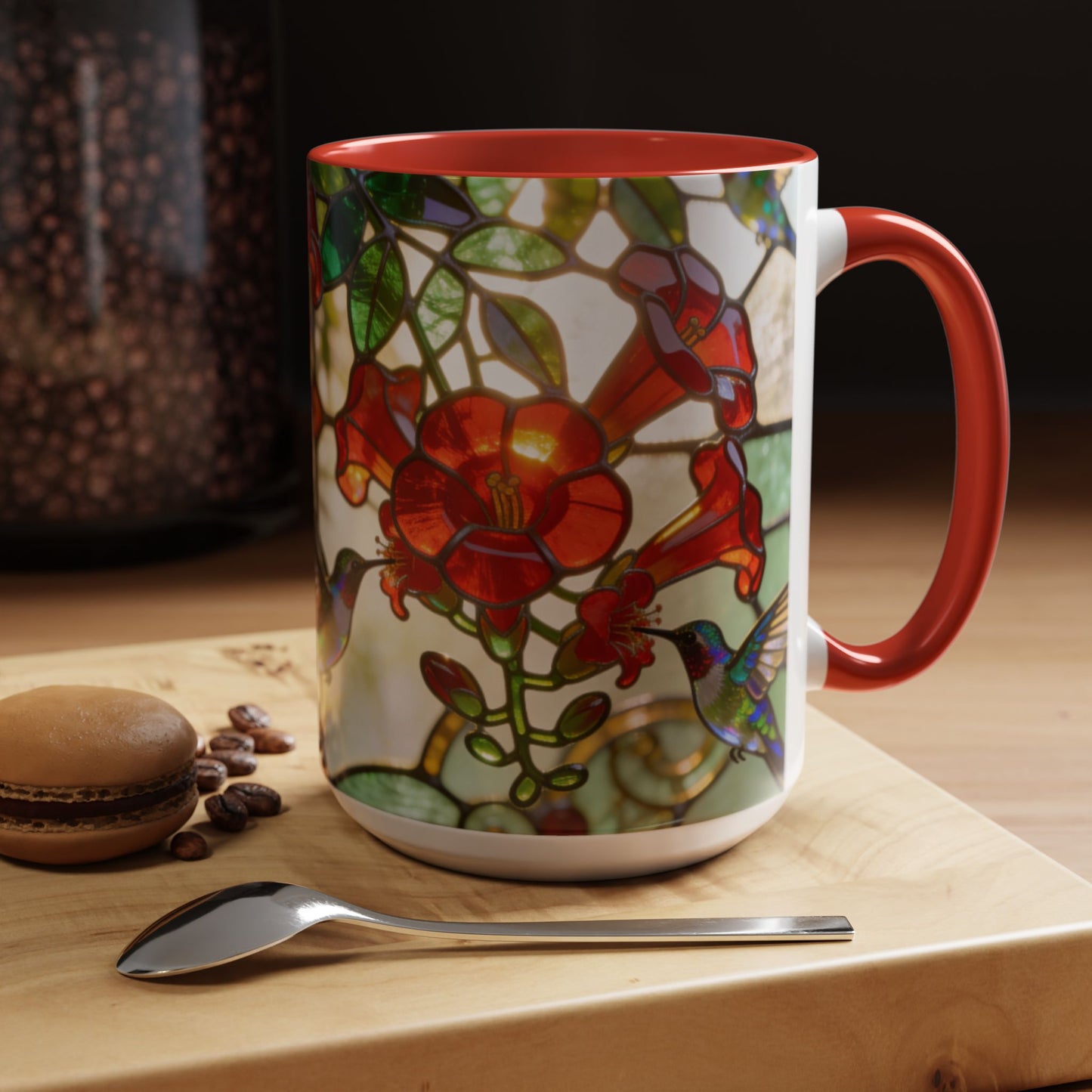 Hummingbird Stained Glass Style Coffee/Tea Mug (15oz)
