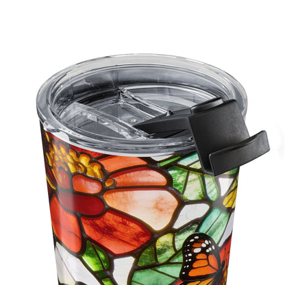 Monarch Butterfly Stained Glass Style 20oz Tumbler