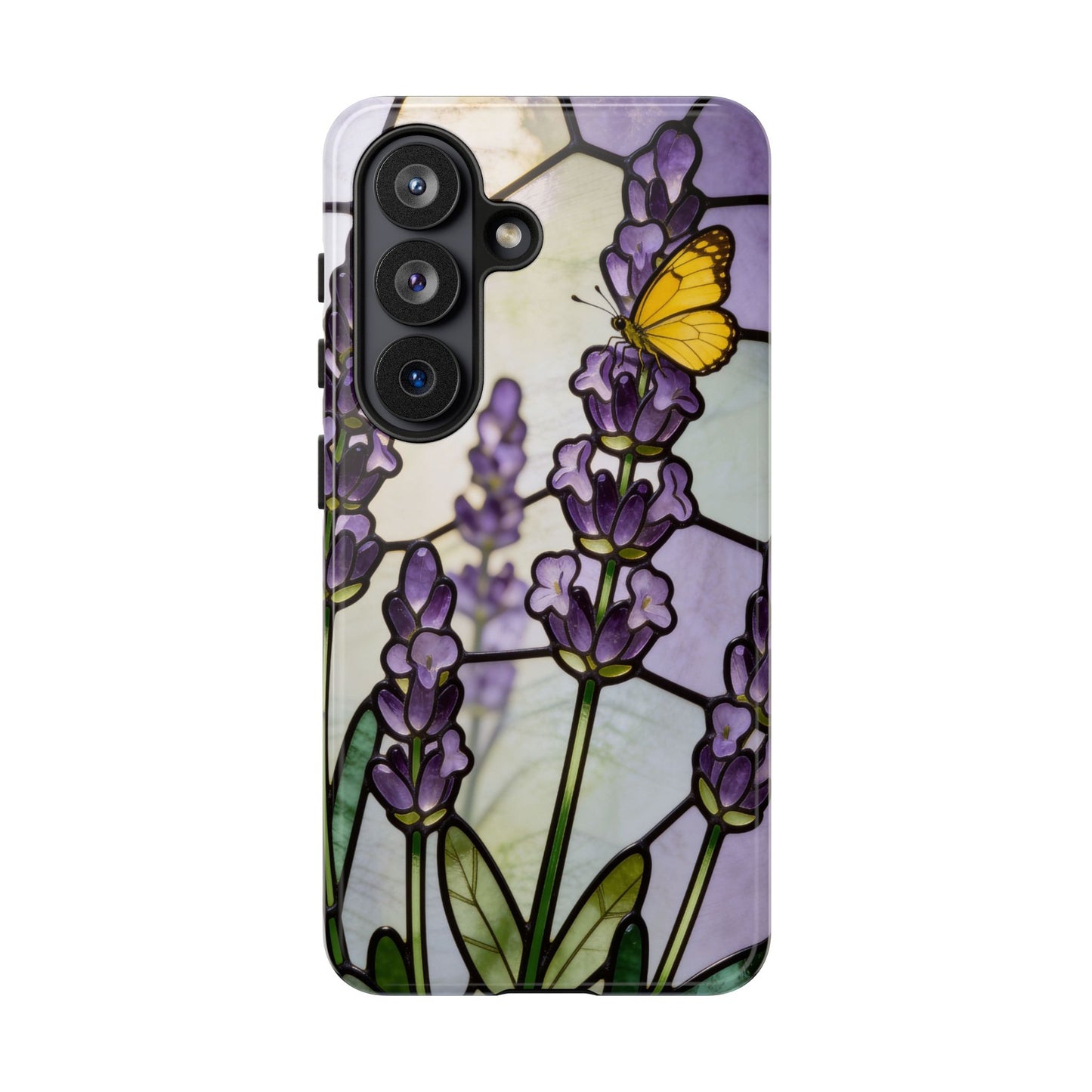 Lavender Stained Glass Style Phone Case