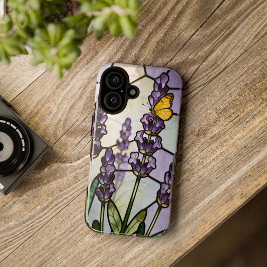 Lavender Stained Glass Style Phone Case