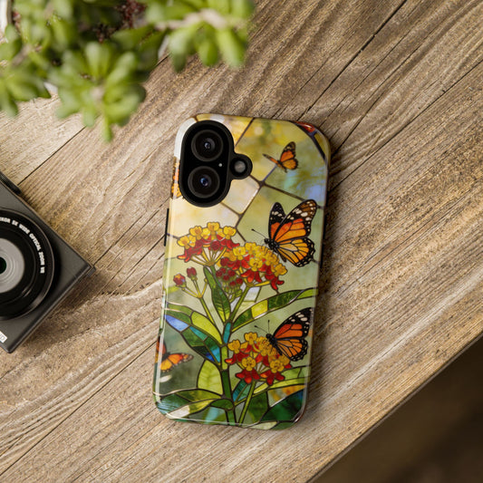 Monarch Stained Glass Style Phone Case