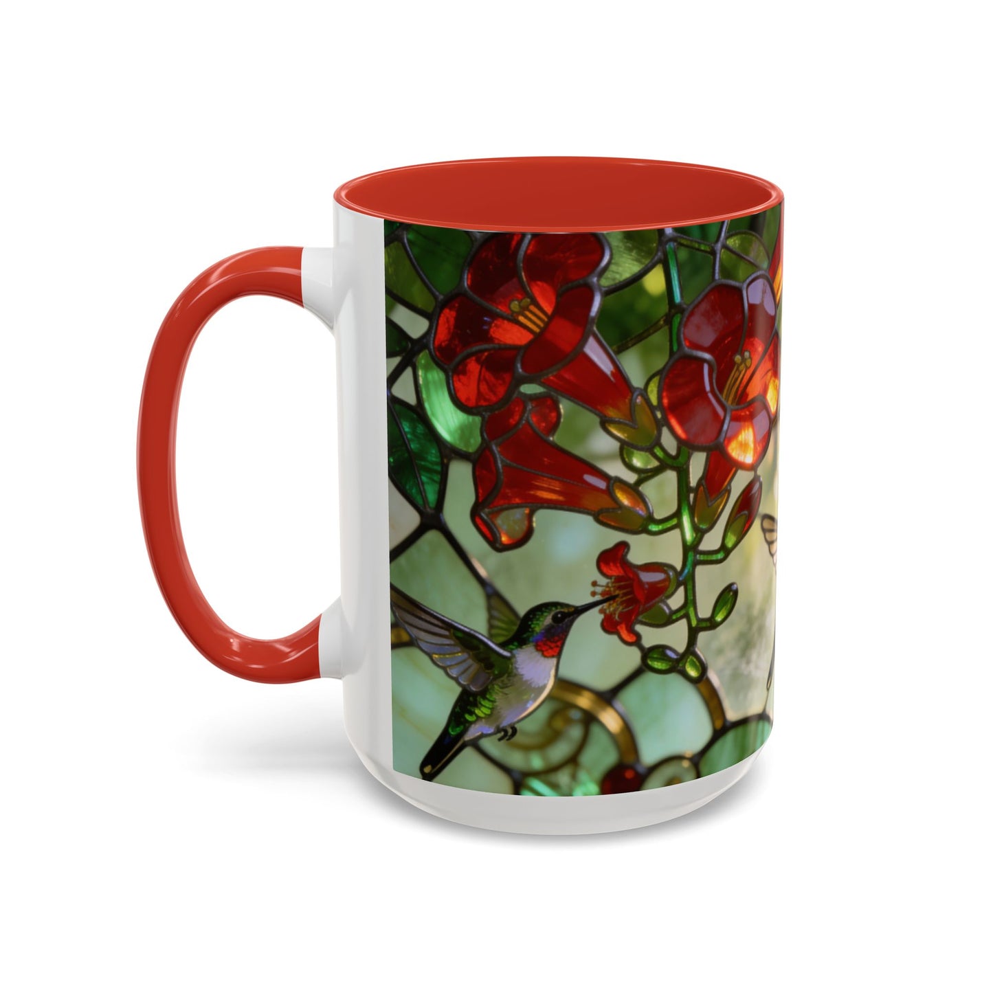 Hummingbird Stained Glass Style Coffee/Tea Mug (15oz)