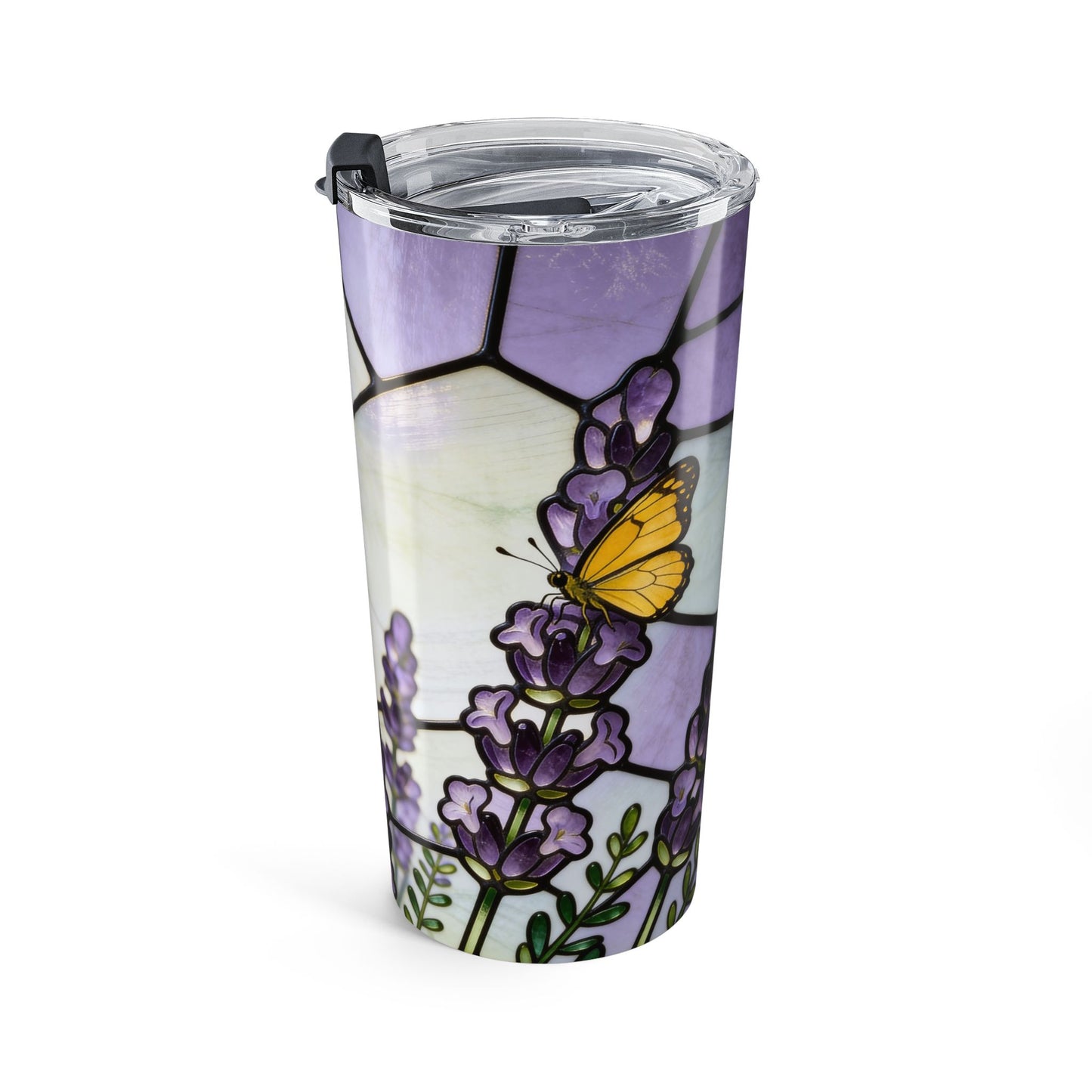 Lavender Stained Glass Style  20oz Tumbler