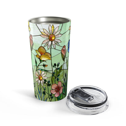 Wildflower Stained Glass Style 20oz Tumbler