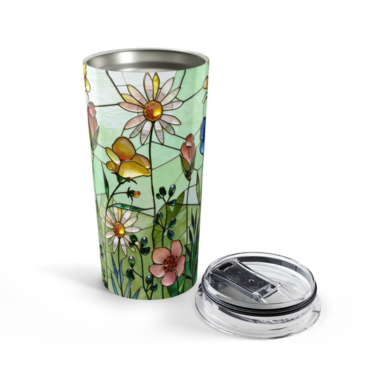 Wildflower Stained Glass Style 20oz Tumbler