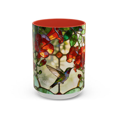 Hummingbird Stained Glass Style Coffee/Tea Mug (15oz)