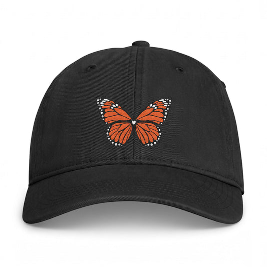 Monarch Butterfly Embroidered Cap
