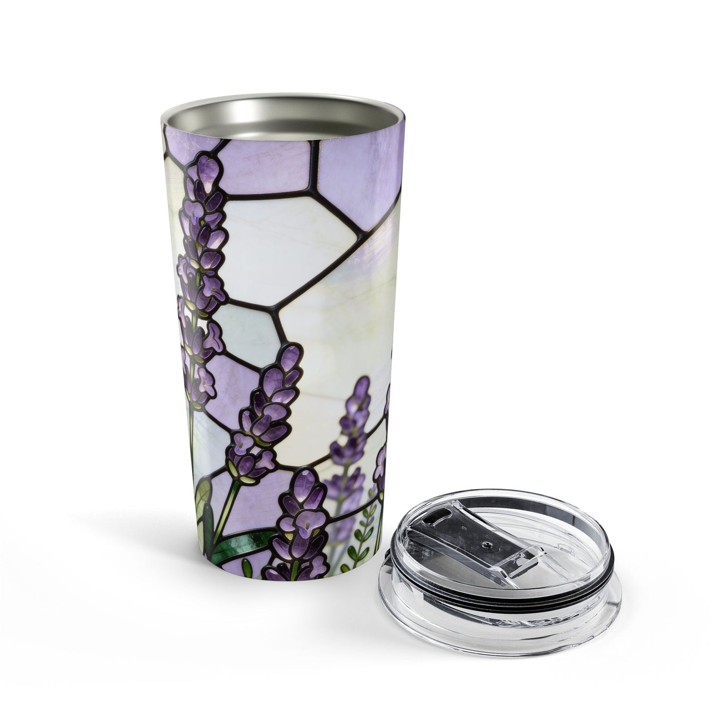 Lavender Stained Glass Style  20oz Tumbler