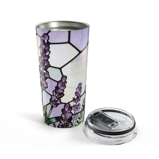 Lavender Stained Glass Style  20oz Tumbler
