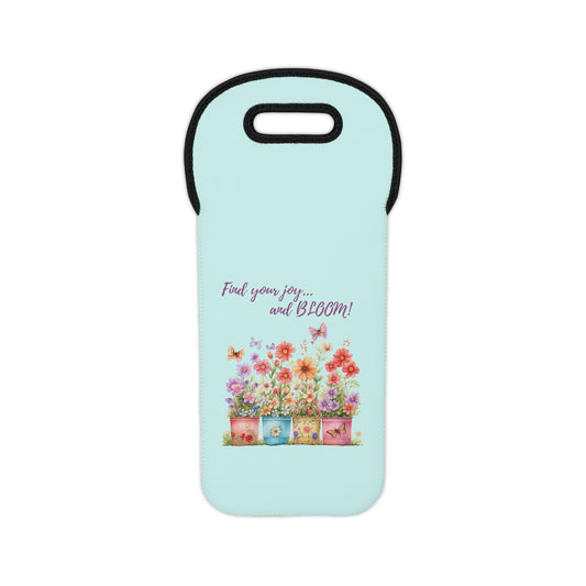 Find your joy and bloom - Wine Tote