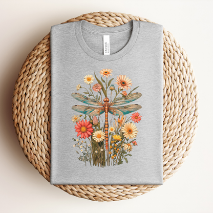 Floral Dragonfly Premium Tee