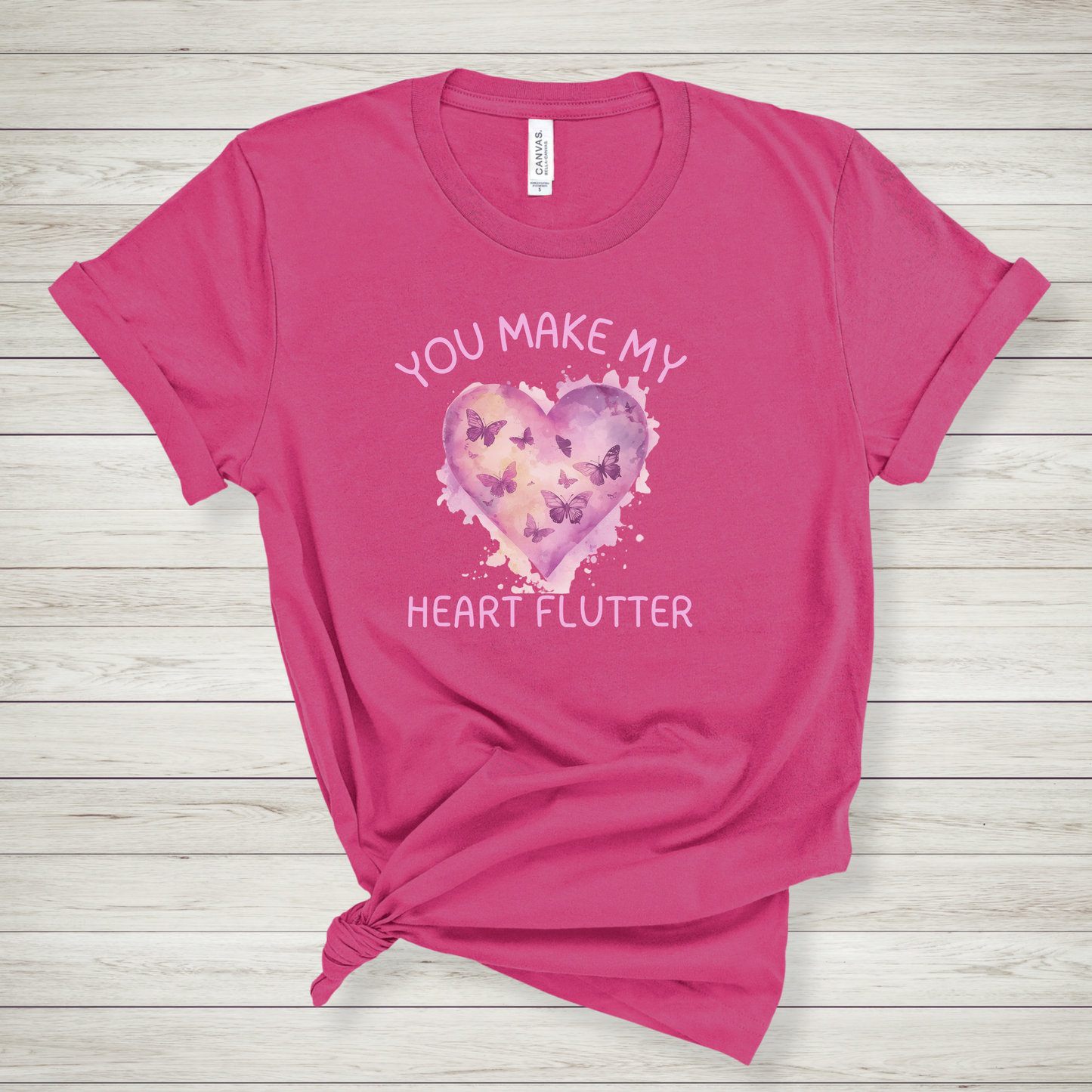 Valentine Heart Flutter Premium Tee