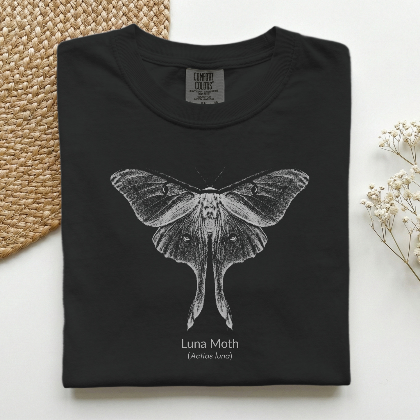Luna Moth Grayscale Premium Tee