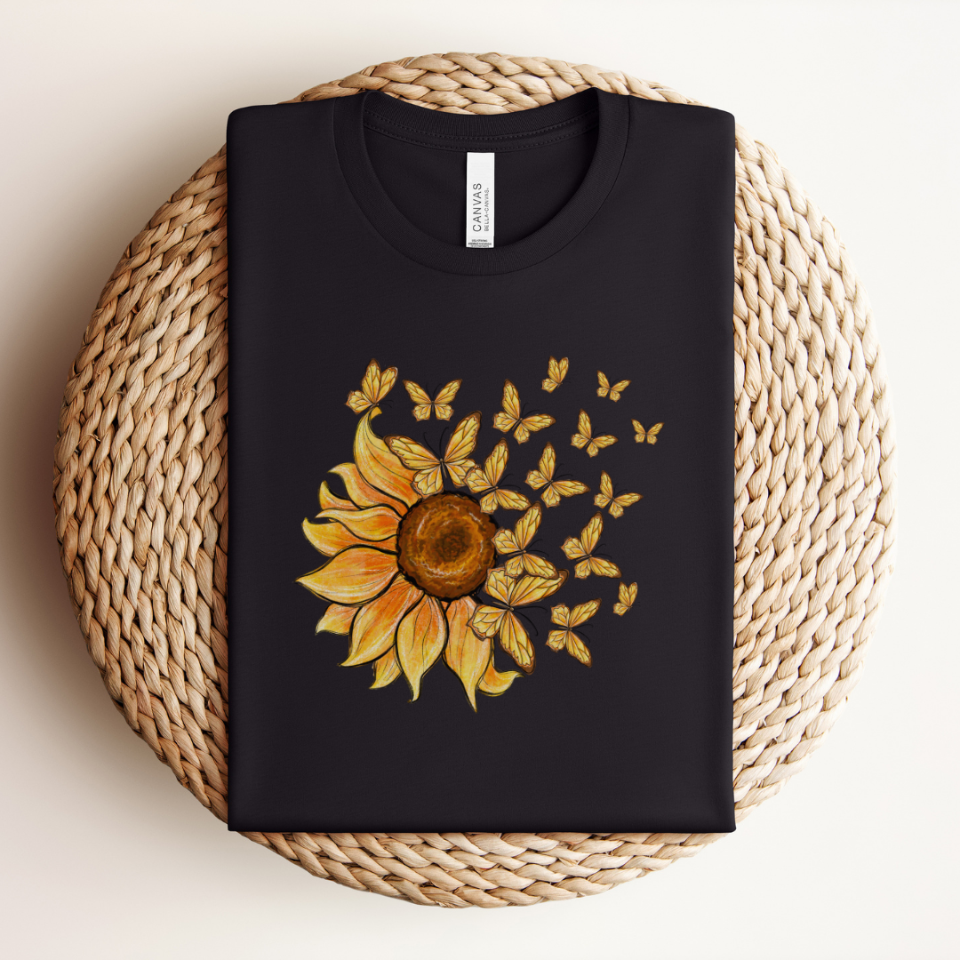 Butterfly Sunflower Premium Tee