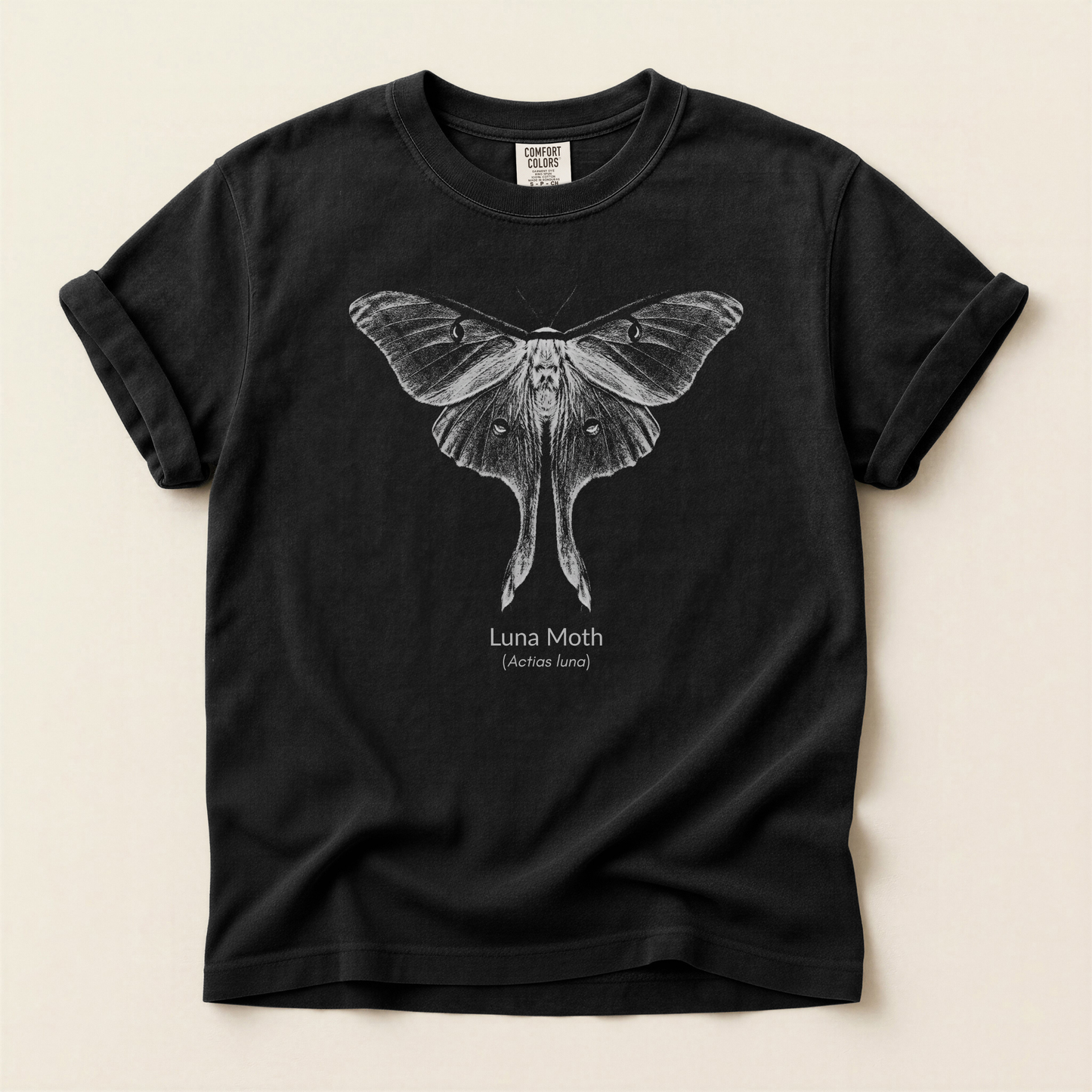 Luna Moth Grayscale Premium Tee