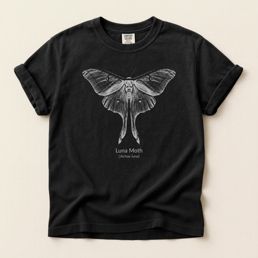 Luna Moth Grayscale Premium Tee