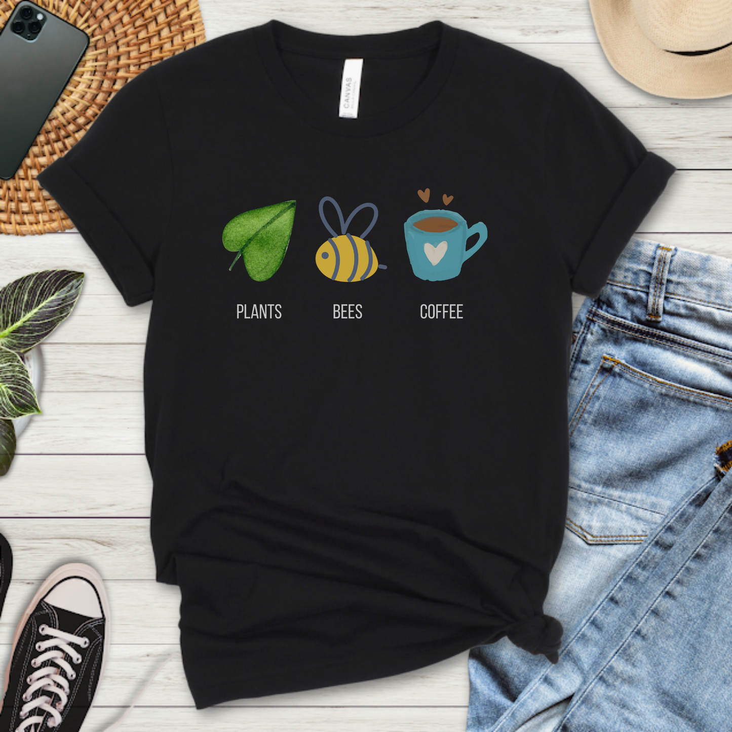 Plants Bees Coffee Premium Tee