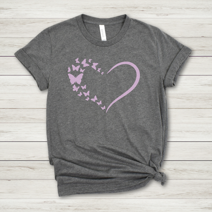 Valentine Butterfly Heart Premium Tee