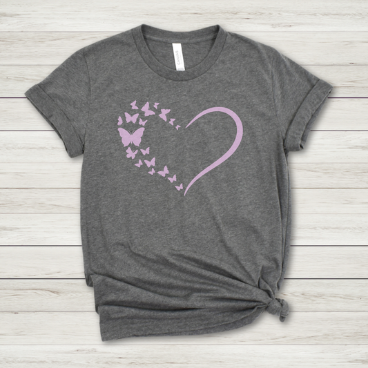 Valentine Butterfly Heart Premium Tee