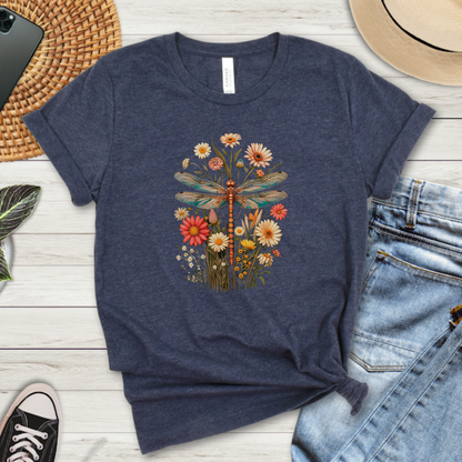 Floral Dragonfly Premium Tee