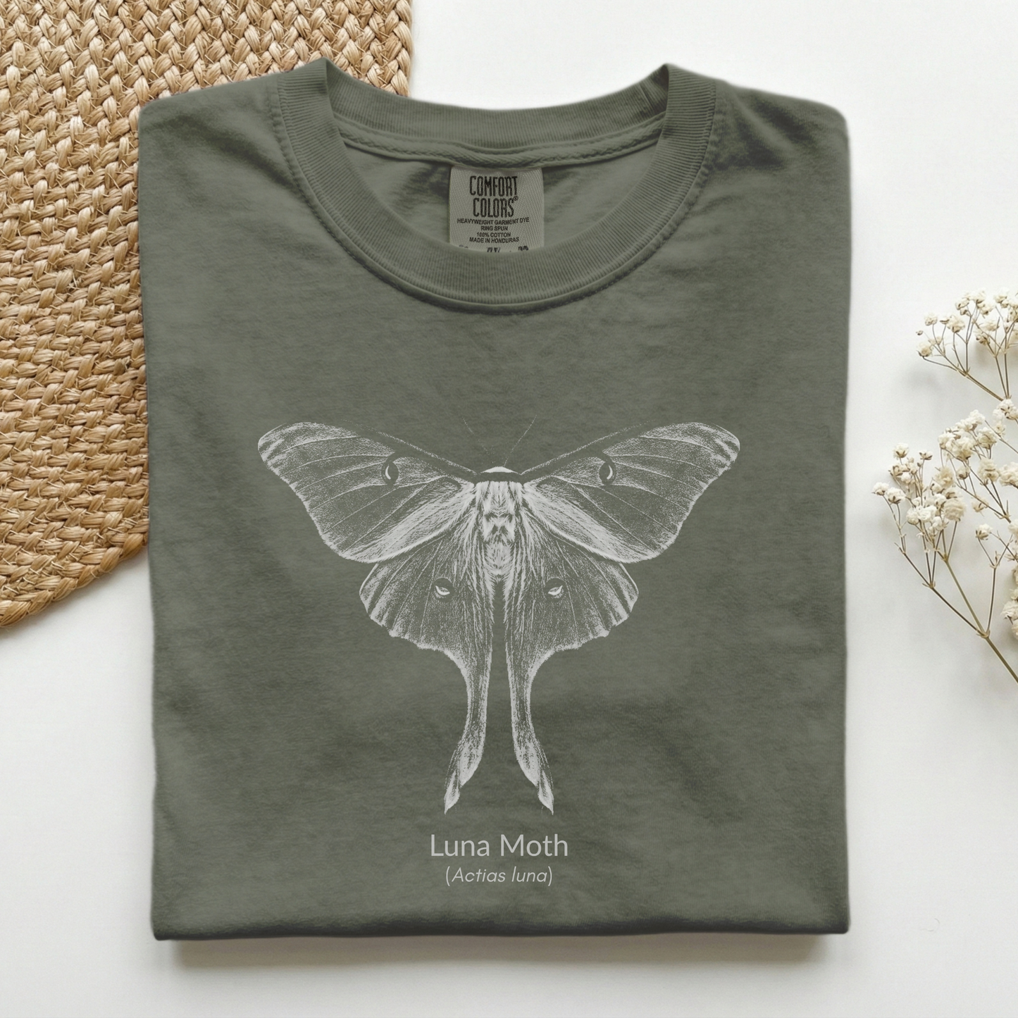 Luna Moth Grayscale Premium Tee