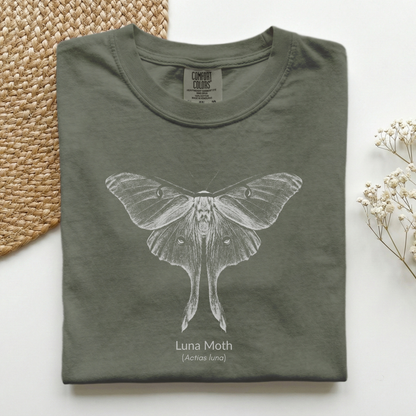 Luna Moth Grayscale Premium Tee