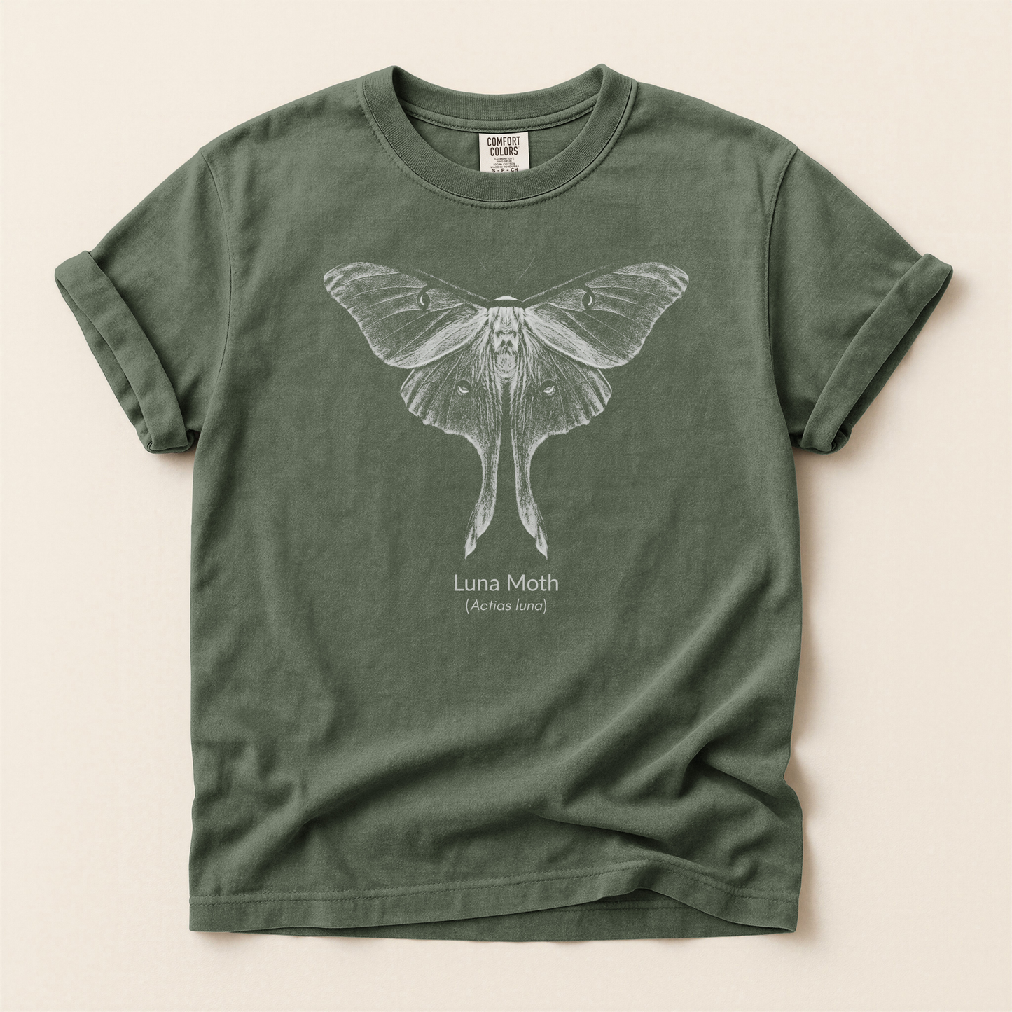 Luna Moth Grayscale Premium Tee