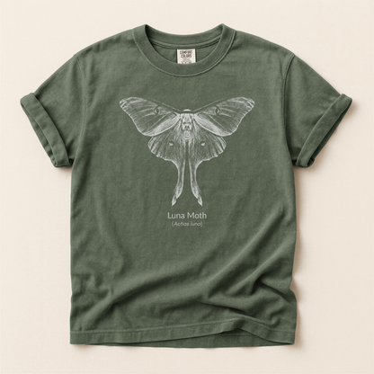 Luna Moth Grayscale Premium Tee