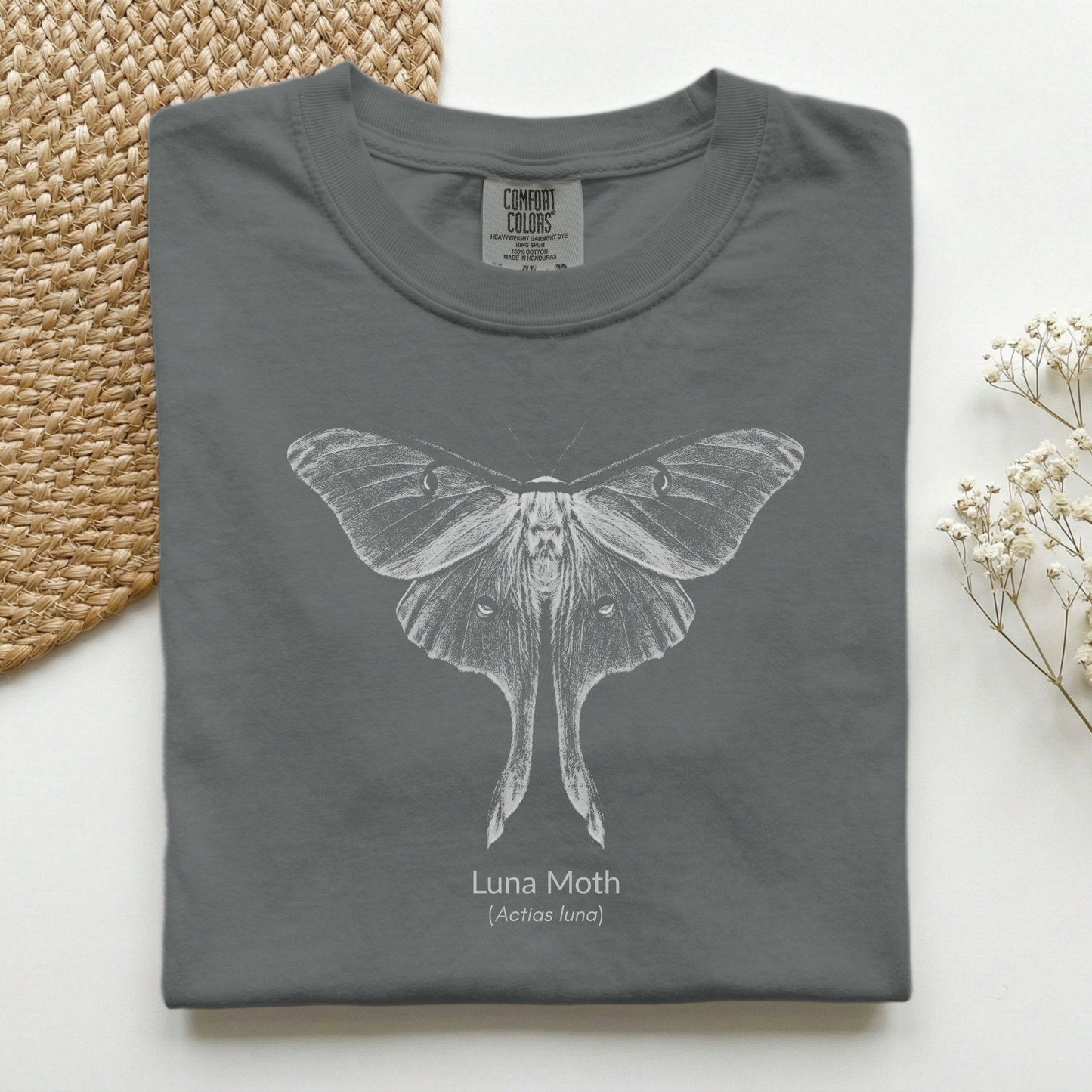 Luna Moth Grayscale Premium Tee
