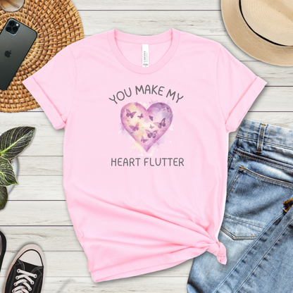 Valentine Heart Flutter Premium Tee