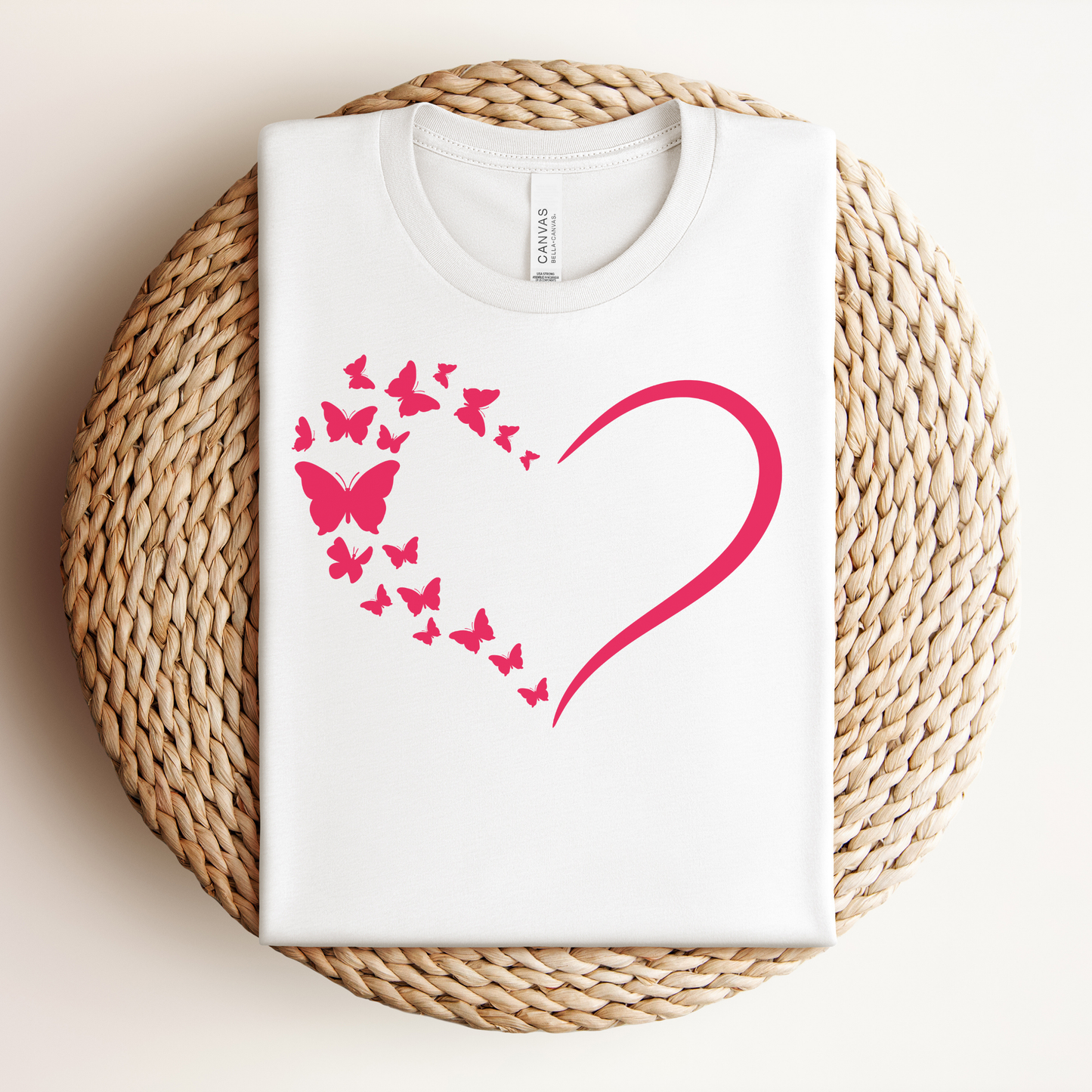 Valentine Butterfly Heart Premium Tee