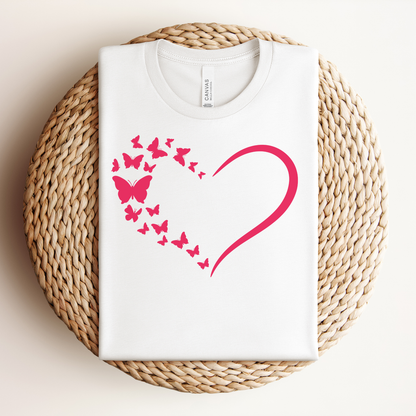 Valentine Butterfly Heart Premium Tee