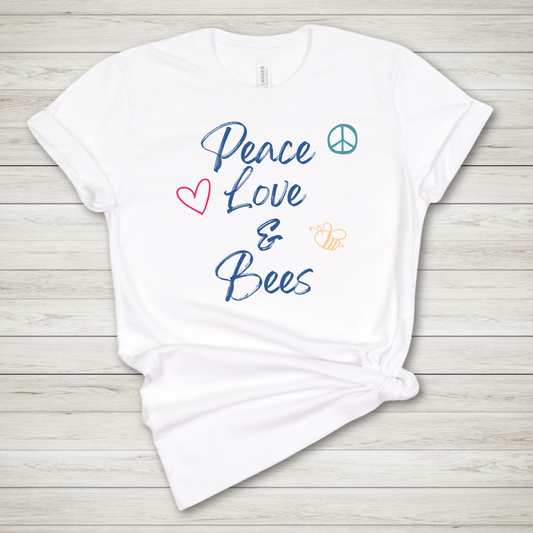 Peace Love & Bees Premium Tee